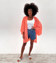 Load image into Gallery viewer, Khloe Kimono in Neon Coral