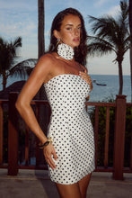 Load image into Gallery viewer, Ayanna Mini Dress in White Polka