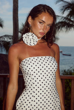 Load image into Gallery viewer, Ayanna Mini Dress in White Polka