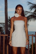 Load image into Gallery viewer, Ayanna Mini Dress in White Polka