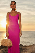 Load image into Gallery viewer, Sienna Midaxi Slip Dress in Magenta Pink